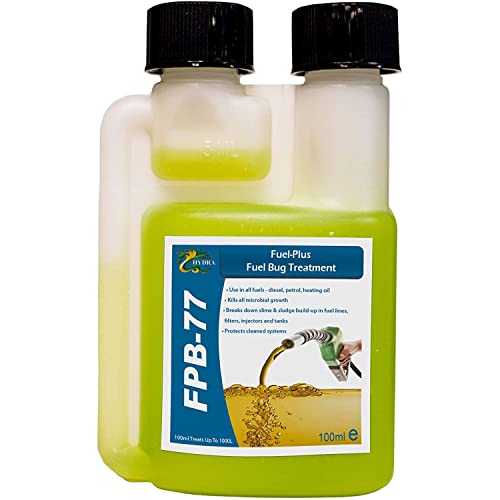 HYDRA FPB-77 FuelPlus Multi-biocide - Fuel System Cleaner | 100ml Treats up to 1000 Litres | Diesel Fuel Additive & Bug Treatment Ideal for Cleaning Diesel Fuel & Liquid Fuels, Removes Slime & Sludge